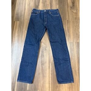 Levi's 501 Button Fly Dark Wash Denim 36 X 35 EUC